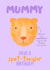 Cute Birthday Card - Fingerprint Spotty Leopard - For Mummy created by Sian Moore Illustration