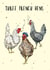 Funny Christmas Card - Three French Hens - Twelve Days Of Christmas - Smoking created by Bewilderbeest