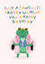Cute Birthday Card - Fancy Frog created by The Happy Badger