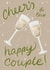 Classic Wedding Card - Glasses - Cheers To The Happy Couple! created by Rhianna Louise Studio