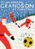 Retro Christmas Card - For Grandson - Football Santa created by Laura Darrington Design Ltd.