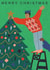 Retro Christmas Card - Christmas Tree Decorating created by Laura Darrington Design Ltd.