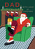 Retro Christmas Card - For Dad - Santa At The Fireplace created by Laura Darrington Design Ltd.