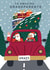 Retro Christmas Card - For Grandparents - Driving Santa & Mrs Claus created by Laura Darrington Design Ltd.