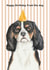 Cute Birthday Card - From The Dog - Cavalier King Charles Spaniel - Party Hat created by lil wabbit