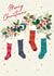 Classic Christmas Card - Stockings & Garland created by Laura Darrington Design Ltd.