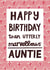 Pretty Birthday Card - Marvellous Auntie - Typography created by Alice Mole Illustration