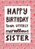 Pretty Birthday Card - Marvellous Sister - Typography created by Alice Mole Illustration