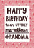 Pretty Birthday Card - Marvellous Grandma - Typography created by Alice Mole Illustration