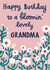 Pretty Birthday Card - For Grandma - Blooming Lovely - Flowers created by Alice Mole Illustration