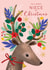 Classic Christmas Card - For Niece - Cute Reindeer created by Laura Darrington Design Ltd.
