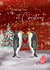Classic Christmas Card - To The One I Love - Penguins created by Heather Trefusis Art