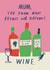Funny Birthday Card - For Mum - Wine created by Alice Mole Illustration