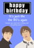 Funny Birthday Card - Oasis - The 90's created by Sian Moore Illustration