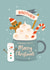 Cute Christmas Card - For Brother - Hot Chocolate created by The Pattern Press
