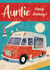 Arty Happy Birthday Card - For Auntie - Ice Cream Van - Retro created by Rocket68