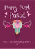 Pretty First Period Card - Uterus - Floral created by Two For Joy Illustration