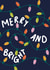 Classic Christmas Card - Lights - Merry And Bright created by Sweetlove Press