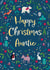 Cute Christmas Card - For Auntie - Festive Foliage created by Hannah Jayne Lewin