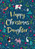 Cute Christmas Card - For Daughter - Festive Foliage created by Hannah Jayne Lewin