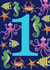Cute 1st Birthday Card - Fish - Sealife created by While Sadie Sleeps