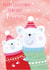 Cute Christmas Card - For Mummy - Polar Bears created by Sarah Pitt