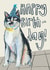 Arty Birthday Card - Cat - Party Hat created by Harriet Lowther