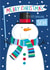 Cute Christmas Card - For Son - Snowman created by Sarah Pitt
