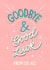 Classic Leaving Card - Good Luck From Us All - Typography created by Silky Rose Design