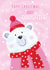 Cute Christmas Card - For Daughter - Polar Bear created by Sarah Pitt