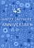 Pretty Anniversary Card - 45th - Sapphire - Floral created by Pear Tree Press