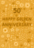 Pretty Anniversary Card - 50th - Golden - Floral created by Pear Tree Press