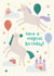 Cute Birthday Card - Unicorns - Magical Birthday created by Zoe Spry