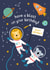 Cute Birthday Card - Space Animals - Astronauts - Have A Blast created by Zoe Spry