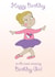 Cute Birthday Card - Ballet Dancer - For Her created by Rachel Hsiroc Design