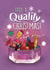 Cute Christmas Card - Quality Street - Chocolate - Pun created by I Draw Stuff