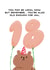 Funny 18th Birthday Card - Bearly Getting By - Old Enough For Jail created by JOLLY AWESOME
