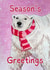 Cute Christmas Card - Polar Bear - Season's Greetings created by By Paizley