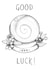 Classic Good Luck Card - Crystal Ball - Myrtle Flowers created by Erratic eel