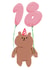 Cute 18th Birthday Card - Bearly Getting By - 18 Balloons created by JOLLY AWESOME