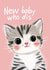 Funny New Baby Card - Kitten - Cat - Who Dis created by Koro Cinco