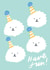 Cute Birthday Card - Fluffy Dogs - Party Hats - Have Fun created by Leanne McBrien