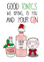Funny Christmas Card - Gin And Tonic - Pun created by Lots of Love, Hannah