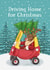 Cute Christmas Card - Driving Home For Christmas - Reindeer created by Atwood & Atwood