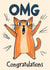Cute Congratulations Card - Ginger Cat - OMG created by Koro Cinco