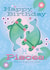 Cute Birthday Card - Fish - Pisces created by Ellie MH Designs