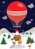 Cute Christmas Card - Santa - Hot Air Balloon created by Konstantinos Chalaris