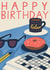 Arty Birthday Card - For Him - Donut & Crossword - Chill Time created by Laura Darrington Design Ltd.