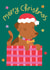 Cute Christmas Card - Dog - Illustration created by Raspberry Blossom