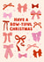 Cute Christmas Card - Bows - Have A Bow-Tiful Christmas created by @tikkled.pink